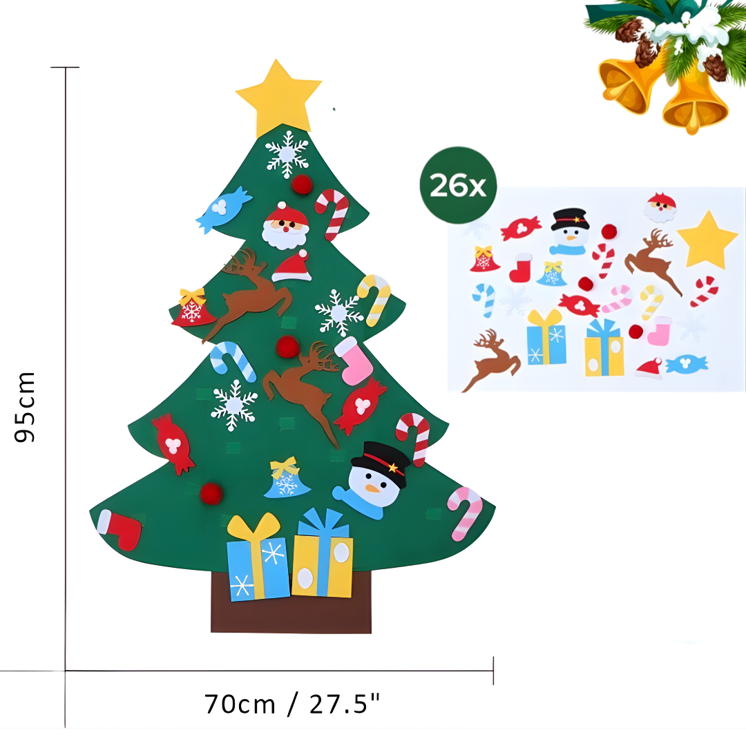 Novogodišnja Jelka od Filca - 26 Ukrasa koji se lepe