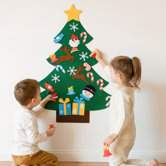 Novogodišnja Jelka od Filca - 26 Ukrasa koji se lepe