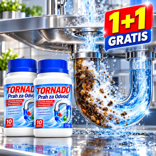 Tornado Prah za Odvod 1 + 1 GRATIS (20 Sipanja)